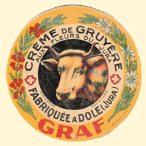 Etiquette Crème de Gruyère Graf