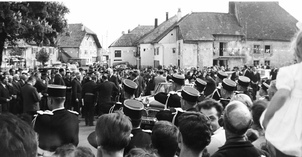 Le général de Gaulle à Frasne le 16 juin 1962.