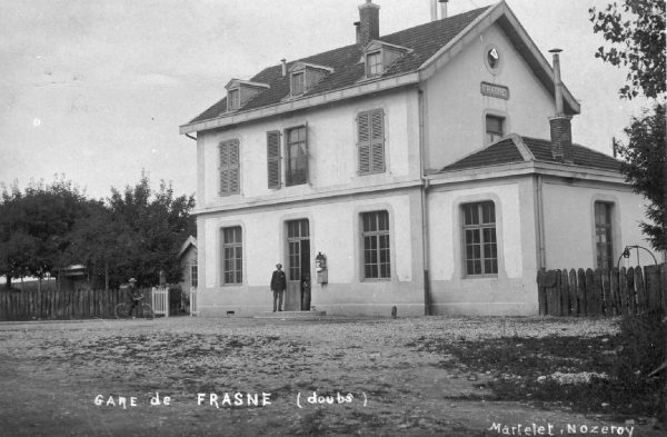 La gare de Frasne vers 1904