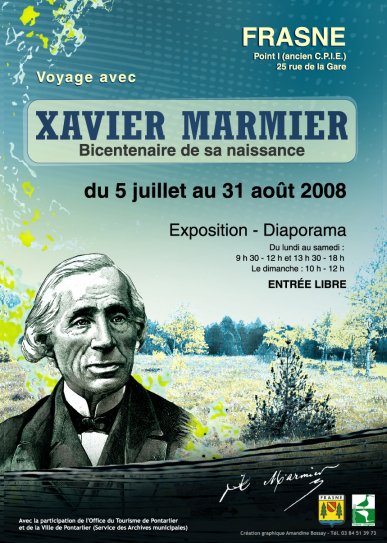 Affiche de l'exposition sur Xavier Marmier